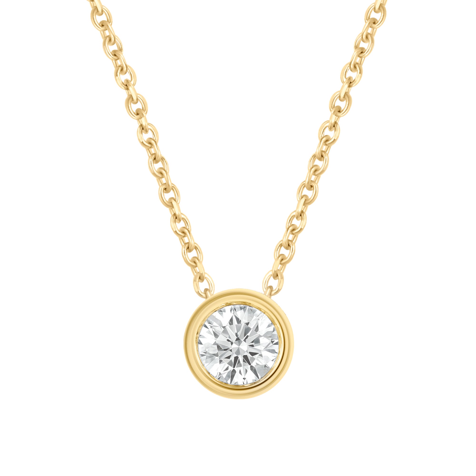 Collier Halskette aus 585 Gold mit 1 Lab Grown Diamant 0,25 ct 45 cm von ONE ELEMENT – Bild 1