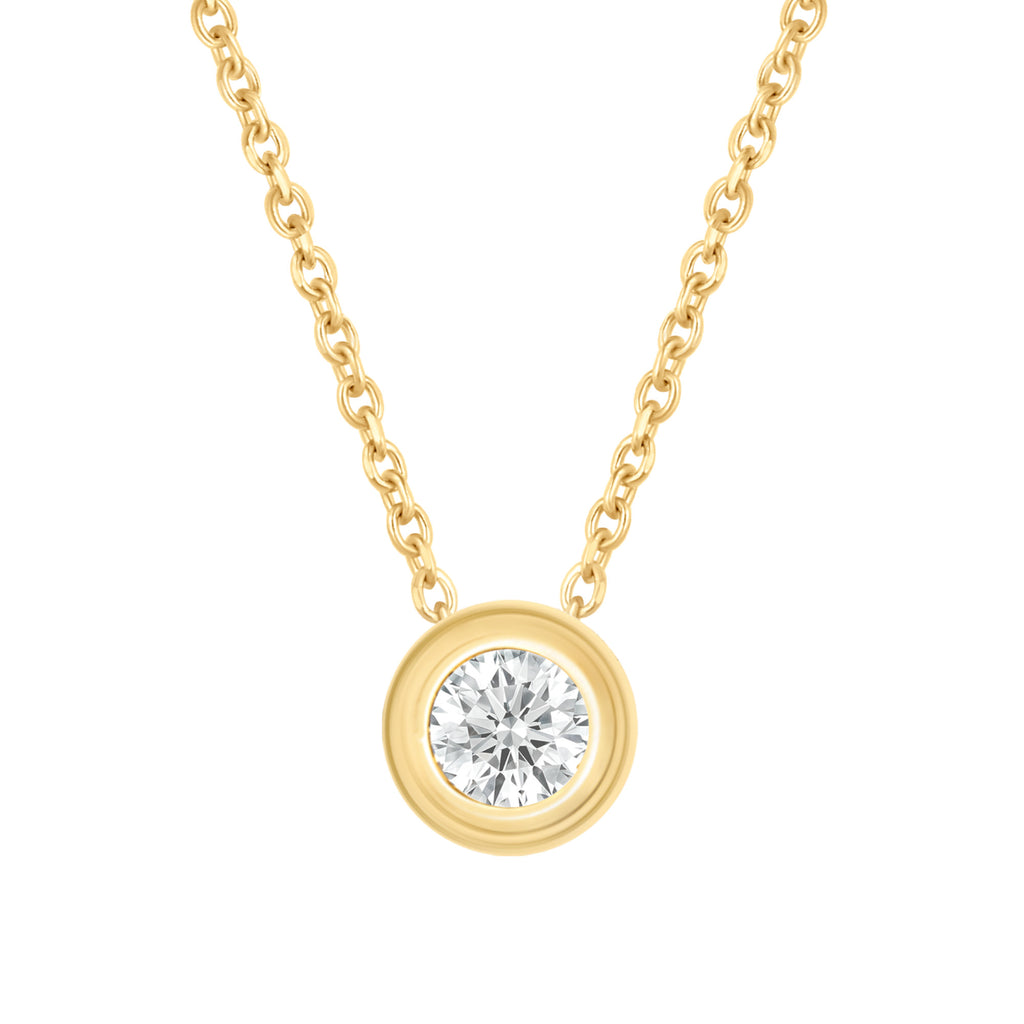 Collier Halskette aus 585 Gold mit 1 Lab Grown Diamant 0,5 ct 45 cm von ONE ELEMENT – Bild 1