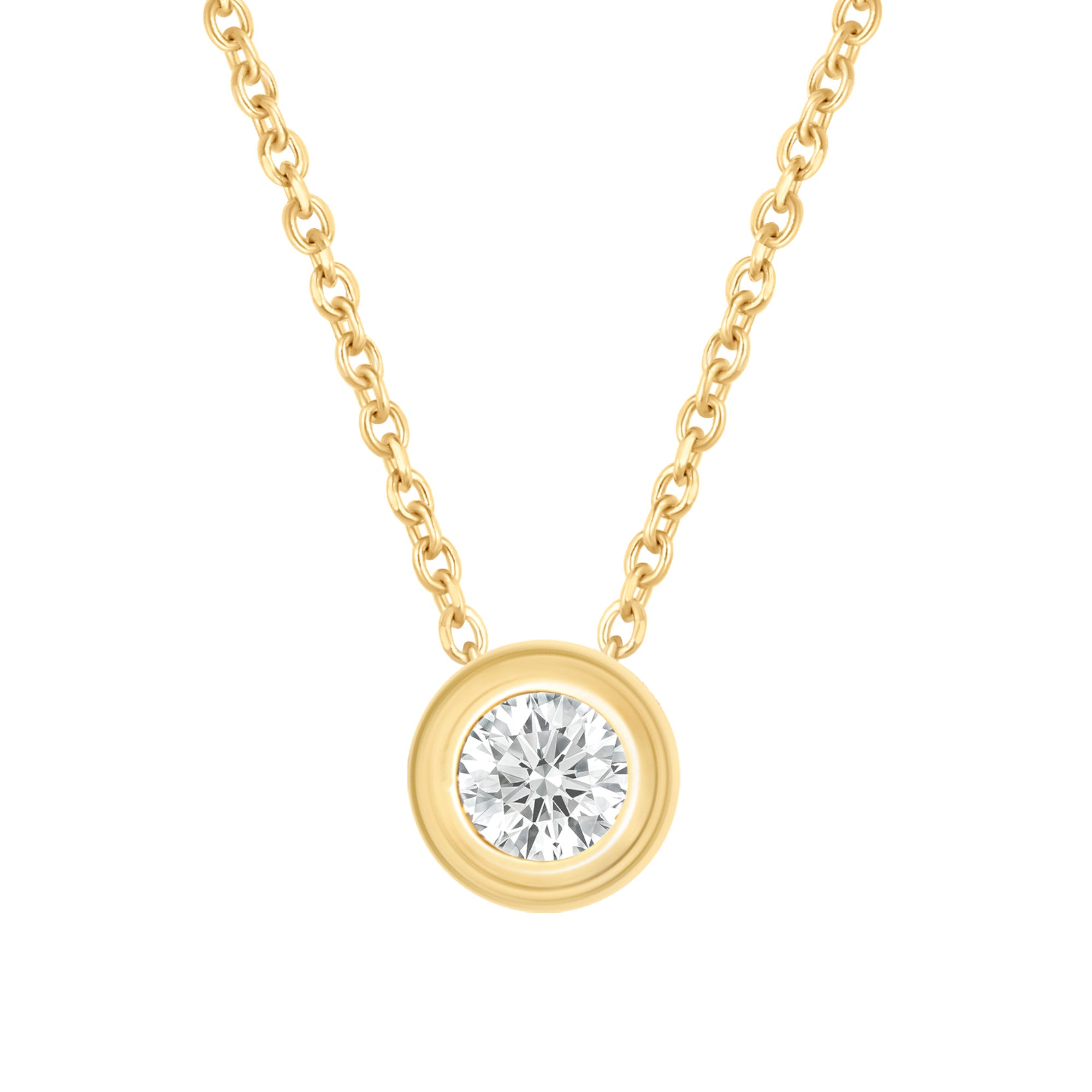 Collier Halskette aus 585 Gold mit 1 Lab Grown Diamant 0,5 ct 45 cm von ONE ELEMENT – Bild 1