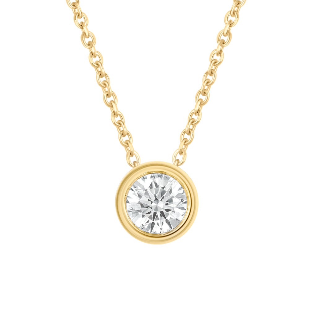 Collier aus 585er Gelbgold mit 2 Lab-Grown-Diamanten, 0,75 ct, 45 cm von ONE ELEMENT