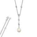 Zirkonia Anker Halskette aus 925er Silber 45 cm von ONE ELEMENT – Bild 1