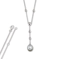 Zirkonia Anker Halskette aus 925er Silber 45 cm von ONE ELEMENT – Bild 1
