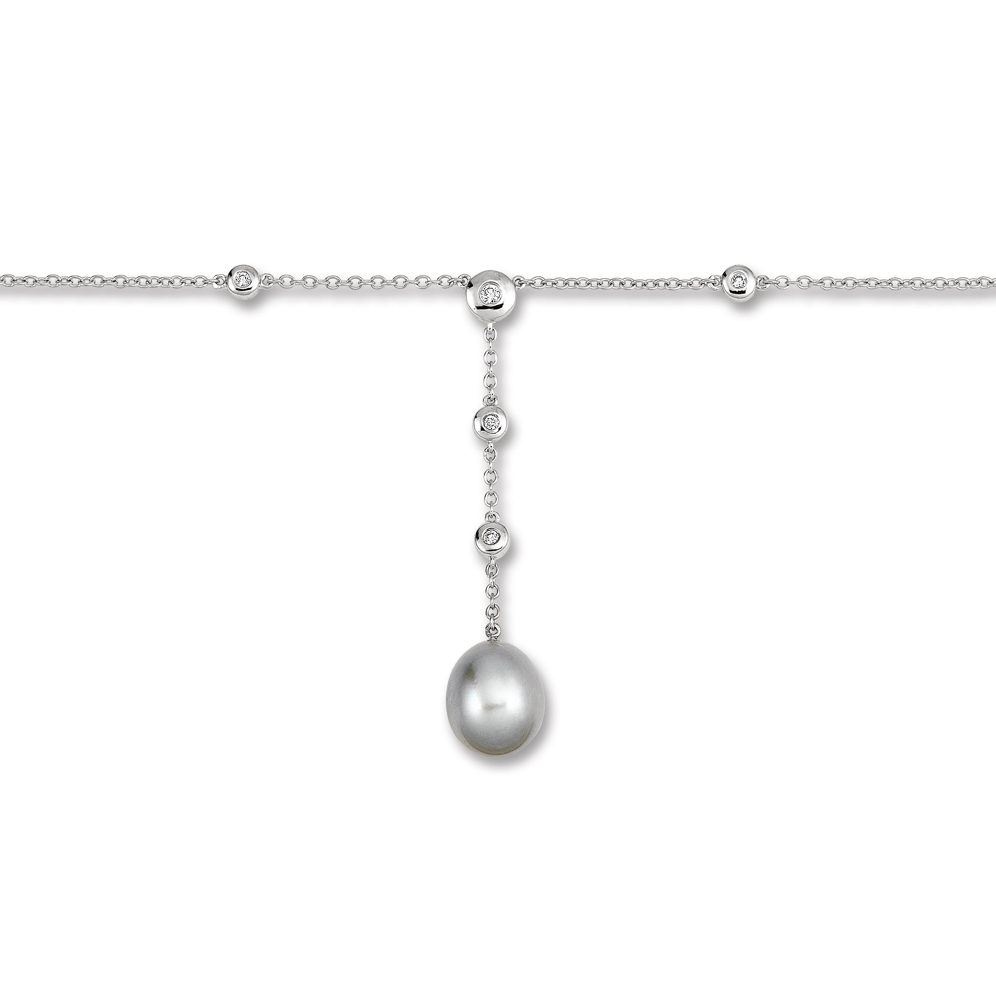 Zirkonia Anker Halskette aus 925er Silber 45 cm von ONE ELEMENT – Bild 3