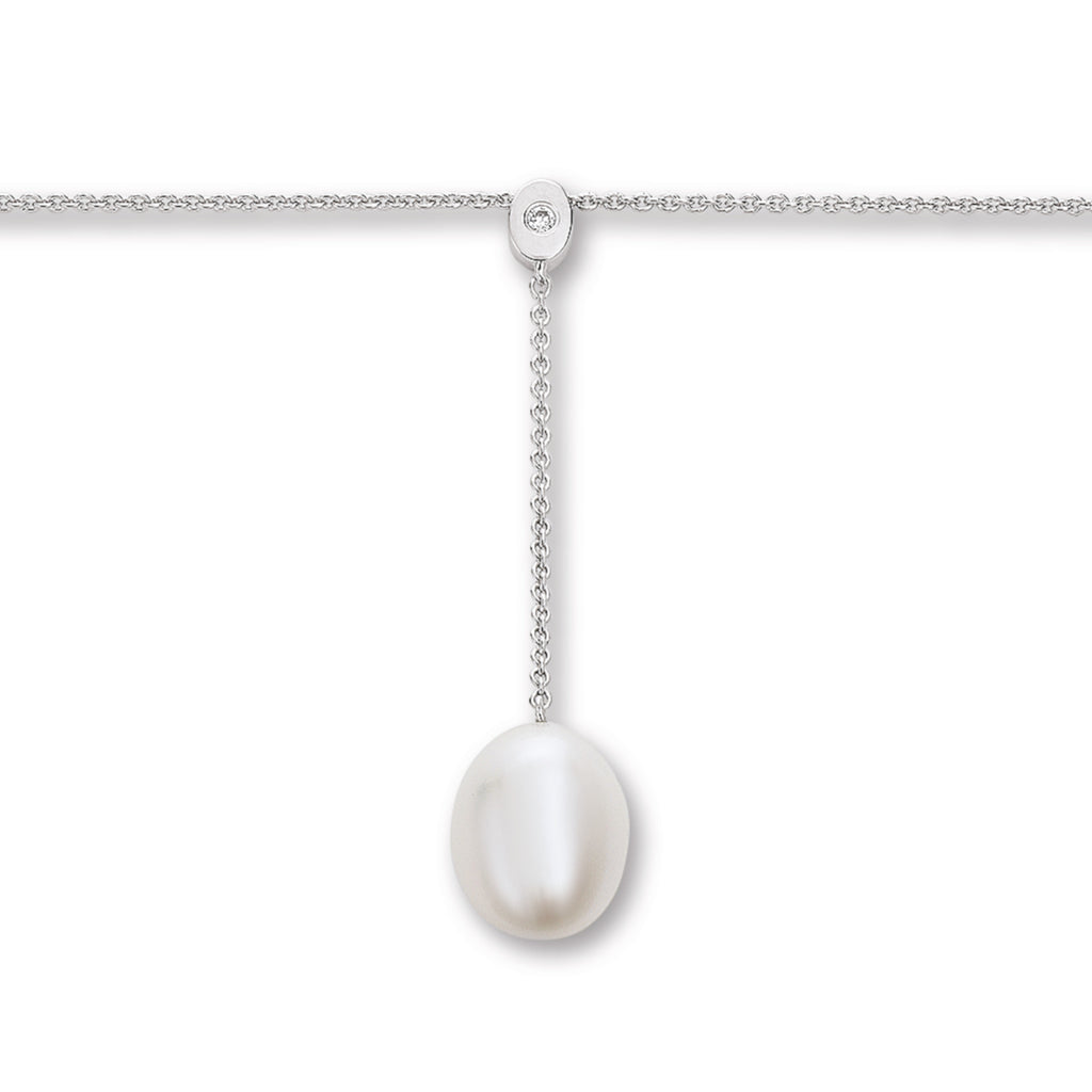 Zirkonia Anker Halskette aus 925er Silber 45 cm von ONE ELEMENT – Bild 3