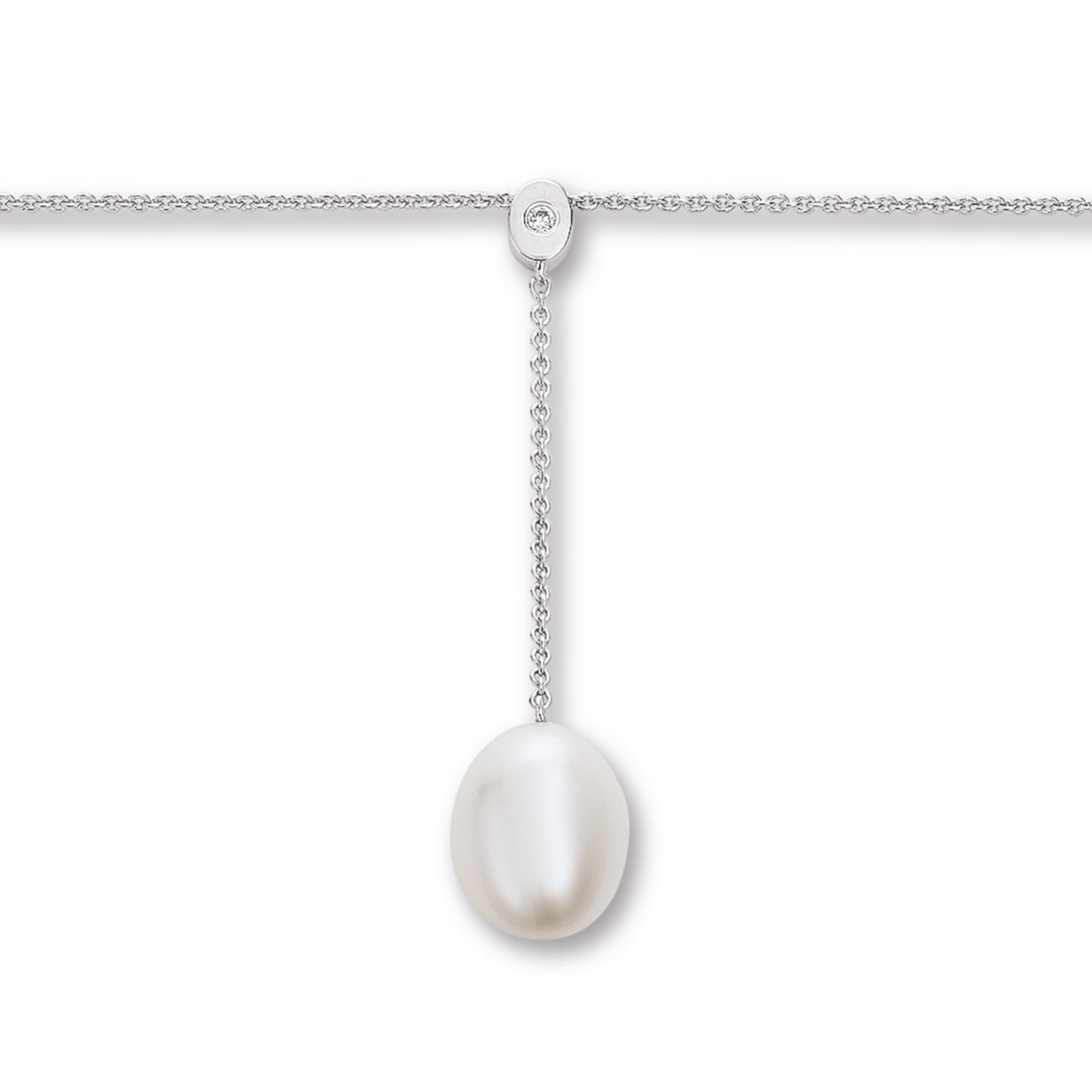 Zirkonia Anker Halskette aus 925er Silber 45 cm von ONE ELEMENT – Bild 3