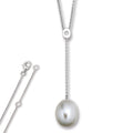 Zirkonia Anker Halskette aus 925er Silber 45 cm von ONE ELEMENT – Bild 1