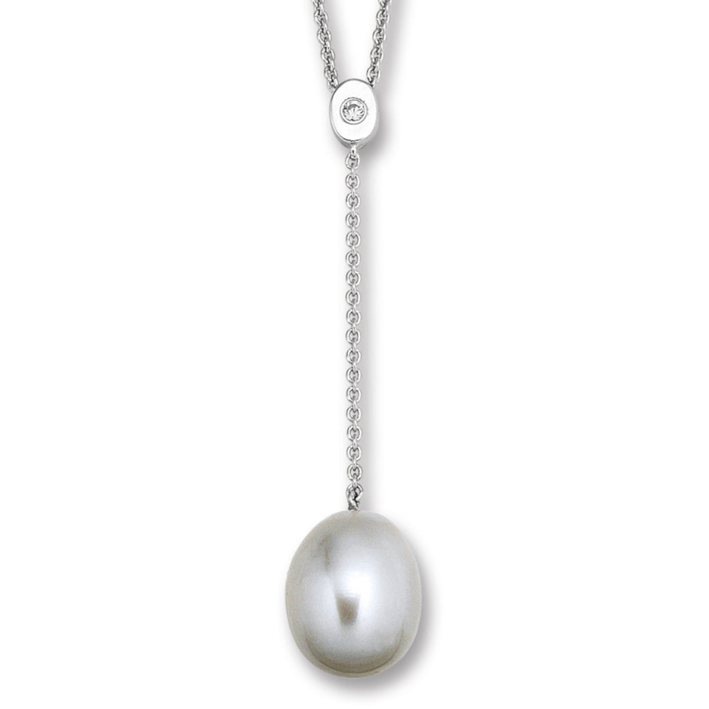 Zirkonia Anker Halskette aus 925er Silber 45 cm von ONE ELEMENT – Bild 2
