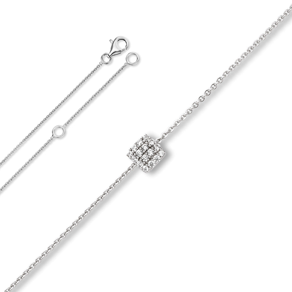 Zirkonia Halskette aus 925er Silber 45 cm von ONE ELEMENT – Bild 1