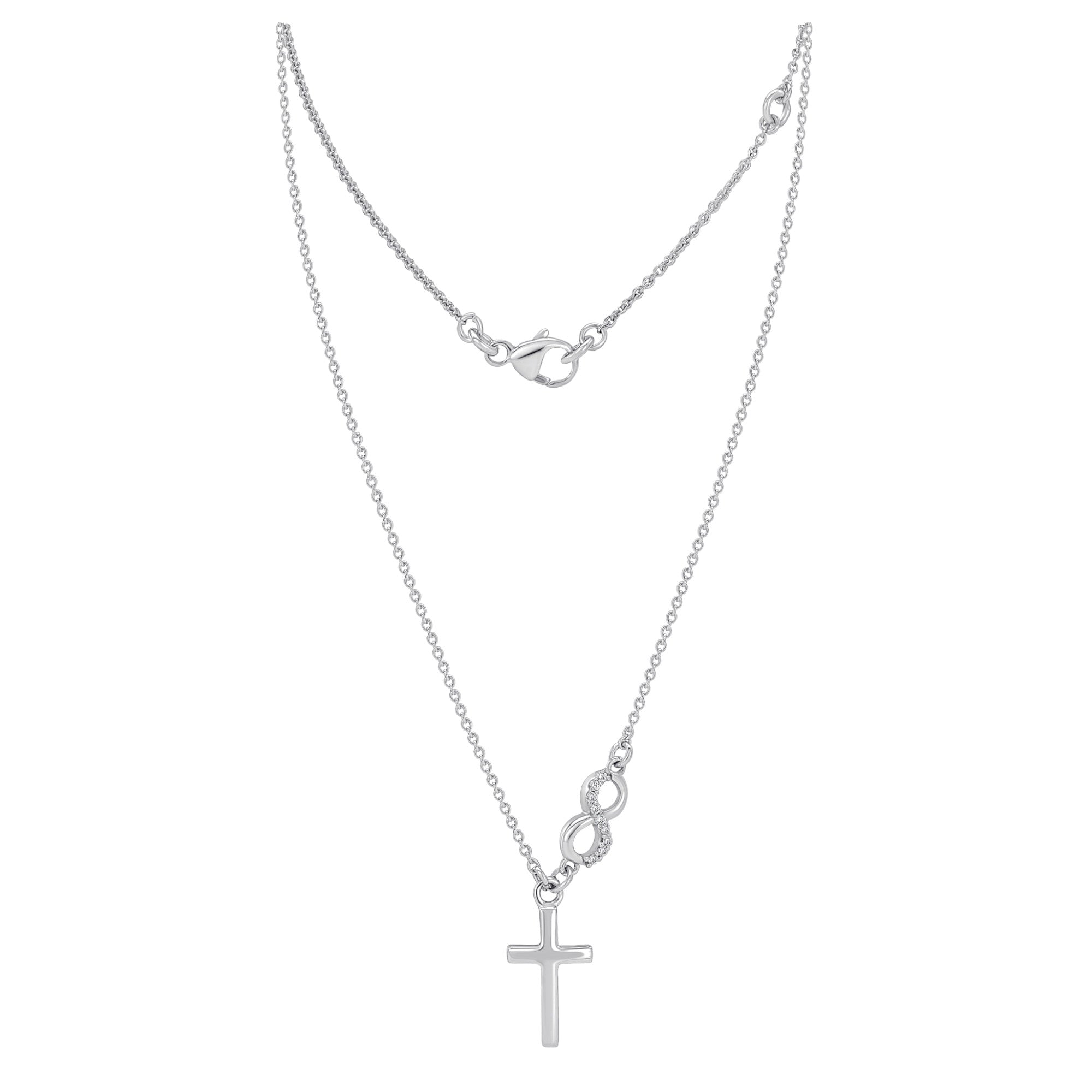 Zirkonia Halskette aus 925er Silber 45 cm von ONE ELEMENT – Bild 2