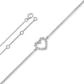 Zirkonia Herz Halskette aus 925er Silber 45 cm von ONE ELEMENT – Bild 1