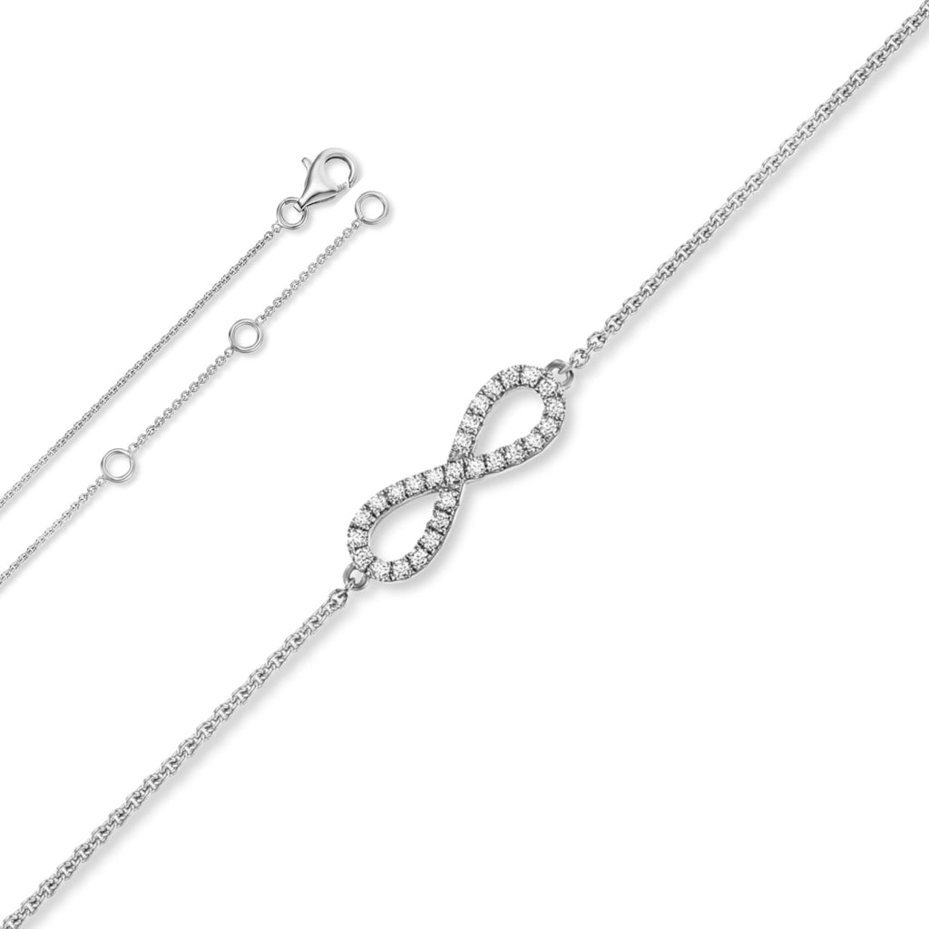 Zirkonia Infinity Halskette aus 925er Silber 45 cm von ONE ELEMENT – Bild 1