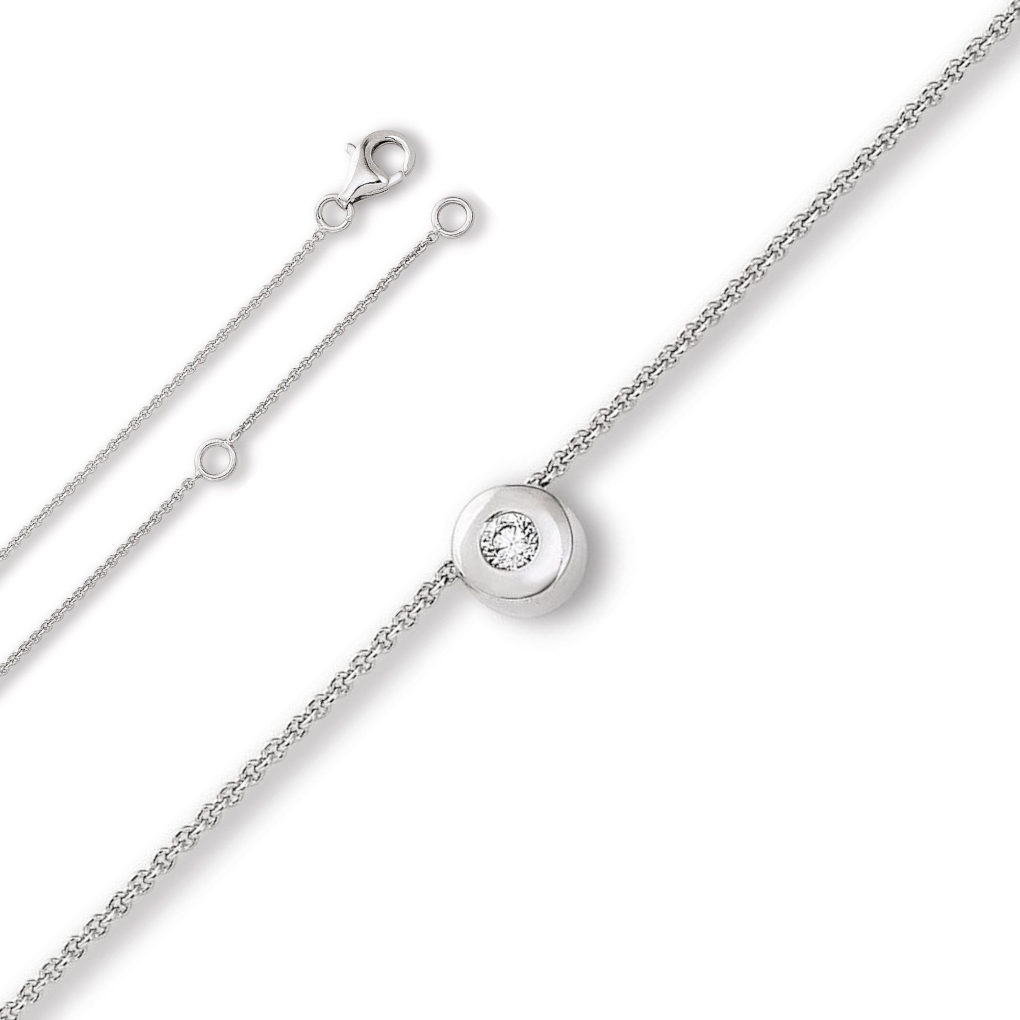 Zirkonia Halskette aus 925er Silber 45 cm von ONE ELEMENT – Bild 1