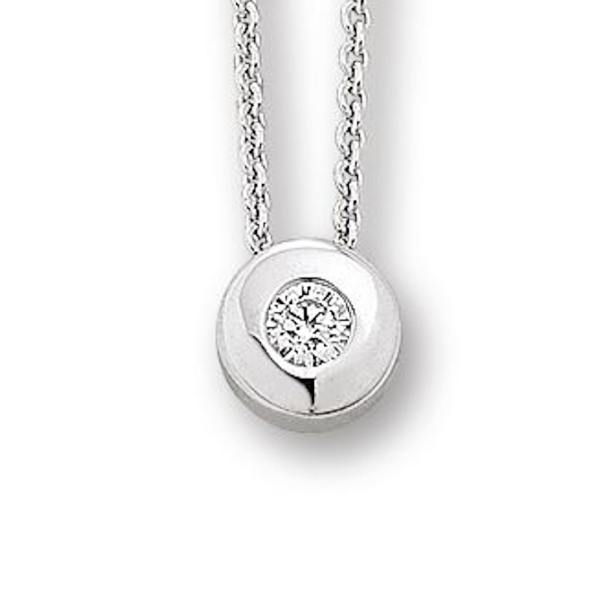 Zirkonia Halskette aus 925er Silber 45 cm von ONE ELEMENT – Bild 2