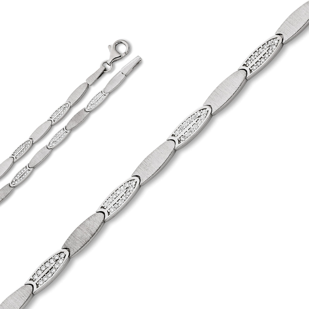 Zirkonia Halskette aus 925er Silber von ONE ELEMENT – Bild 1