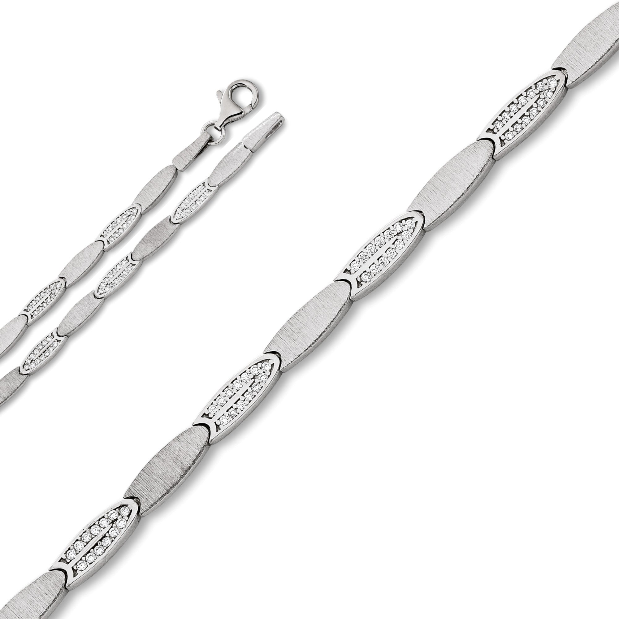 Zirkonia Halskette aus 925er Silber von ONE ELEMENT – Bild 1