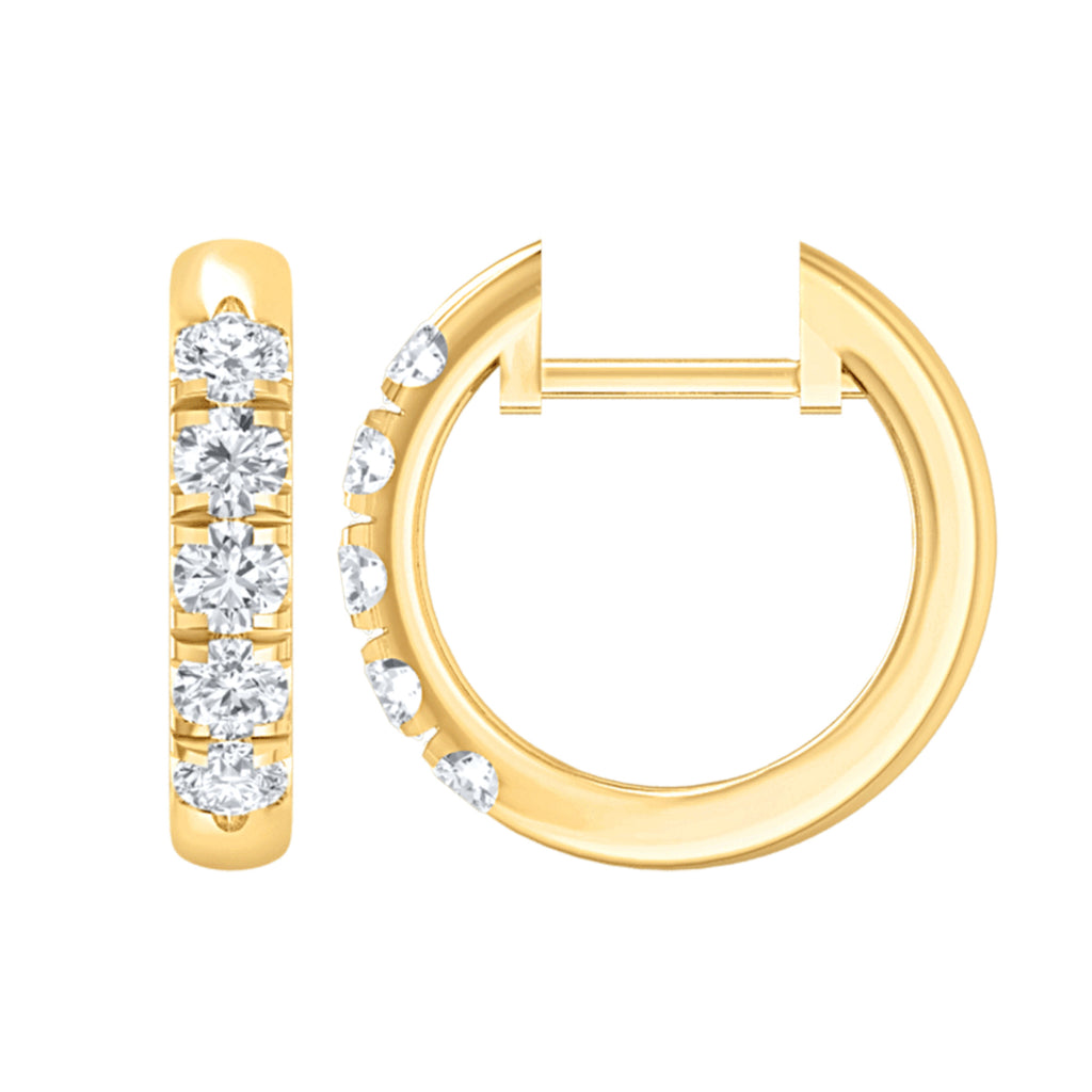 Creolen Ohrringe ⌀ 13,55 mm aus 585 Gold mit 10 Lab Grown Diamanten 0,52 ct von ONE ELEMENT – Bild 1