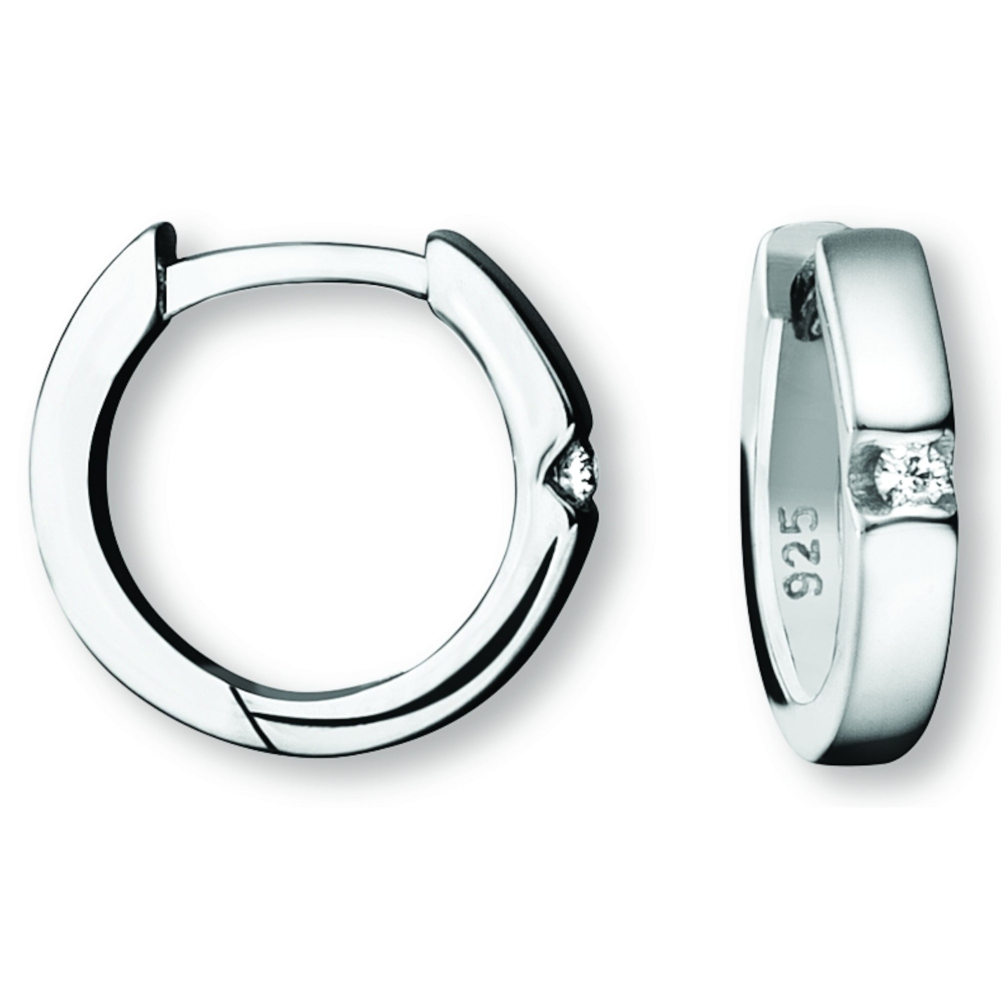 Creolen aus 925er Silber mit Zirkonia von ONE ELEMENT