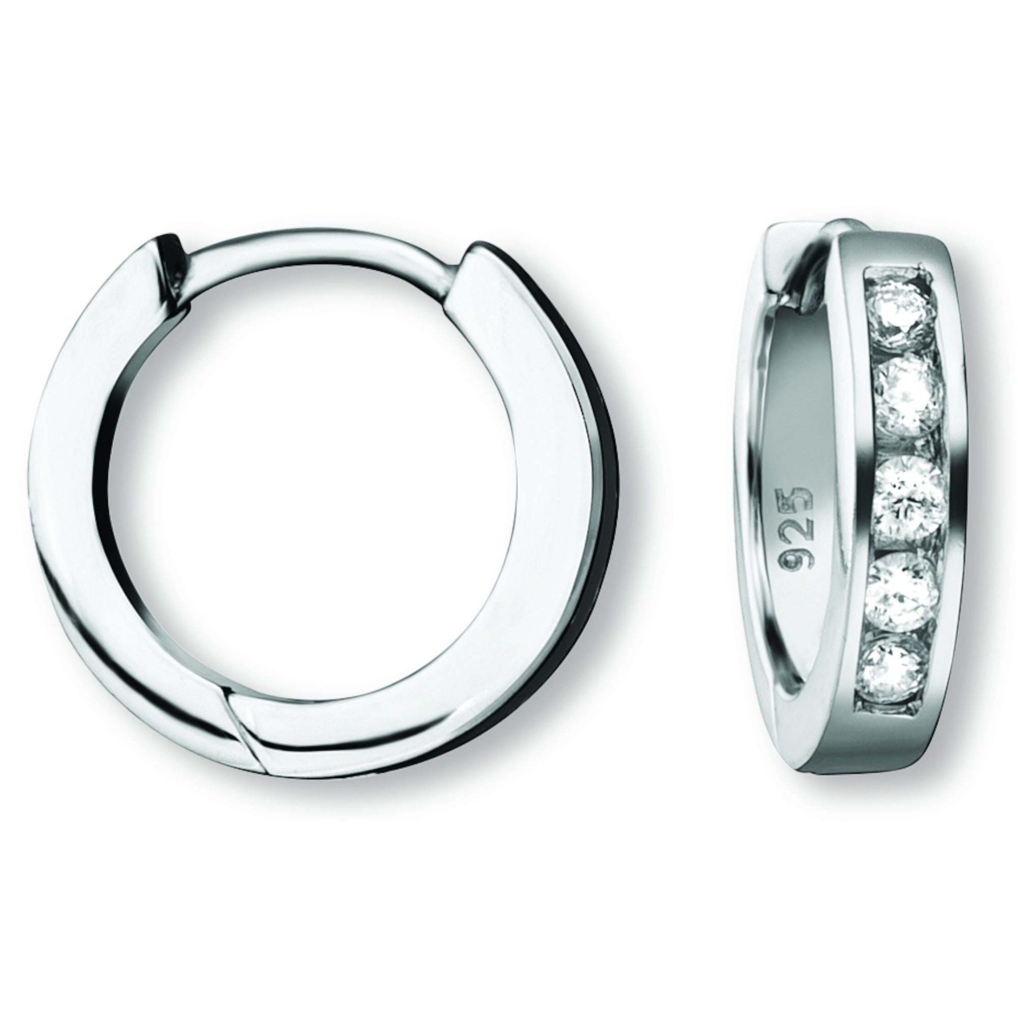 Zirkonia Ohrringe Creolen aus 925er Silber von ONE ELEMENT – Bild 1