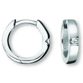 Zirkonia Ohrringe Creolen aus 925er Silber von ONE ELEMENT – Bild 1
