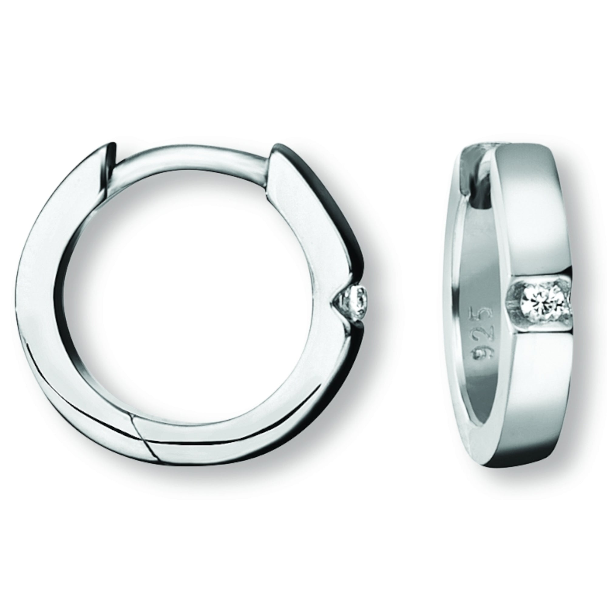 Zirkonia Ohrringe Creolen aus 925er Silber von ONE ELEMENT – Bild 1