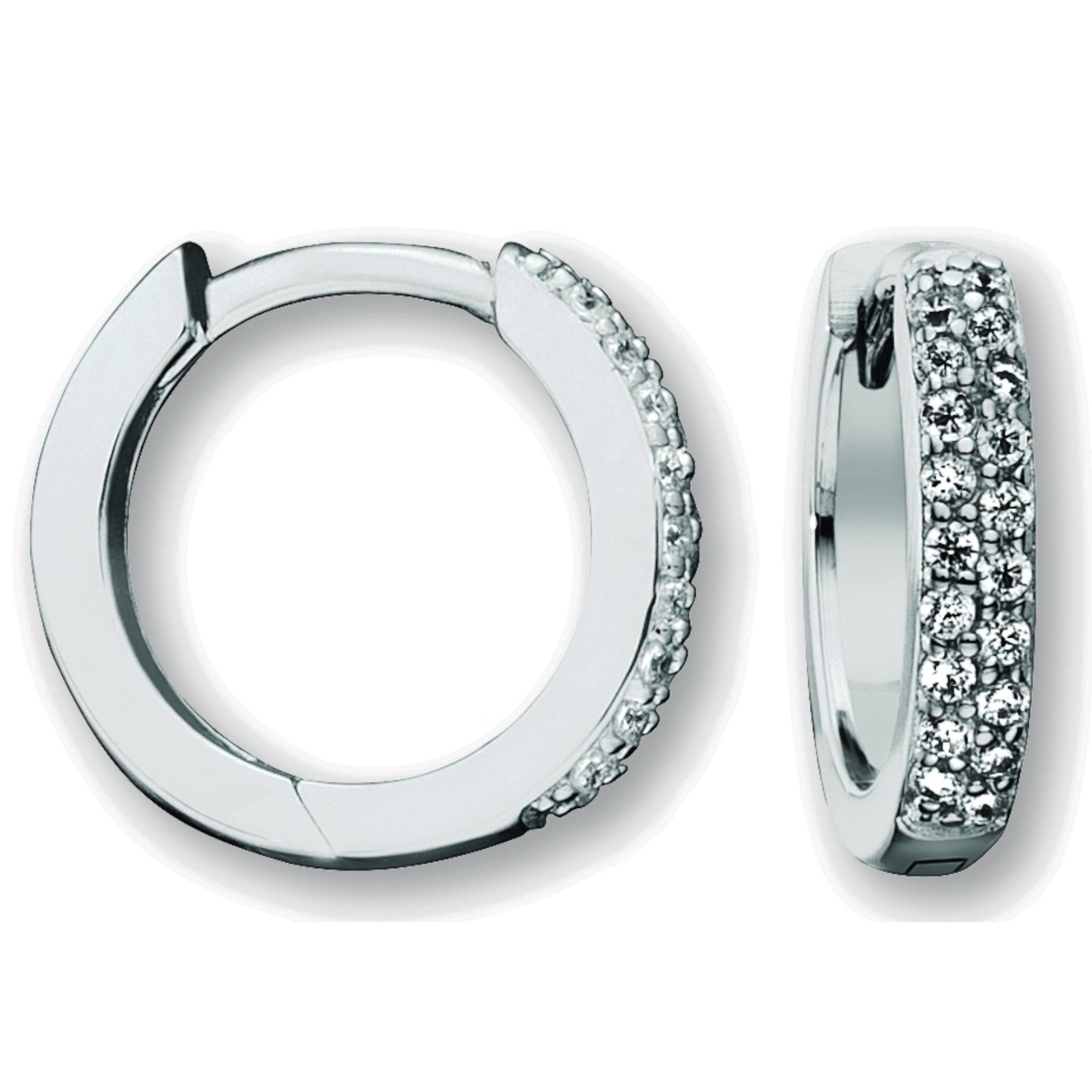Zirkonia Ohrringe Creolen aus 925er Silber von ONE ELEMENT – Bild 1