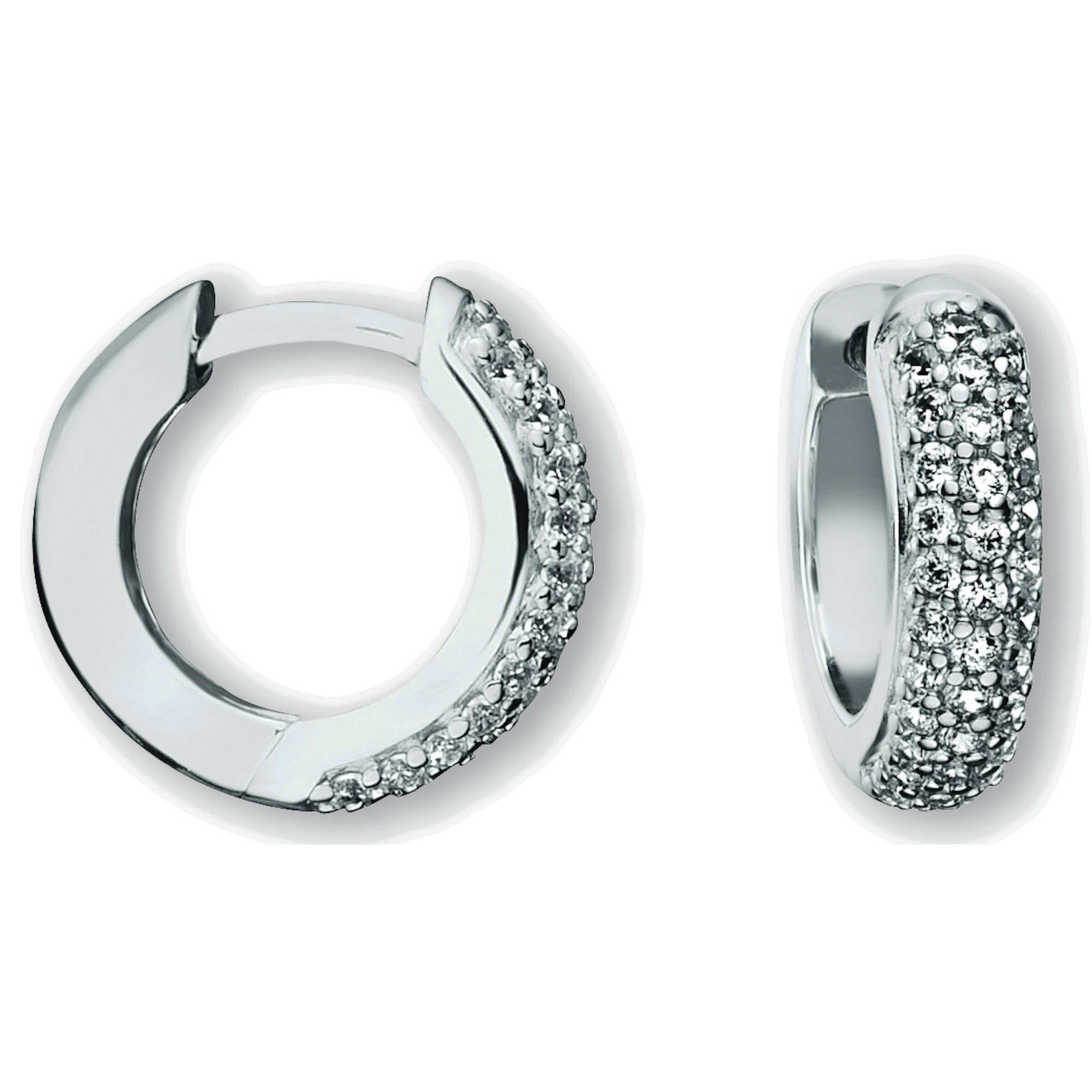 Zirkonia Ohrringe Creolen aus 925er Silber von ONE ELEMENT – Bild 1