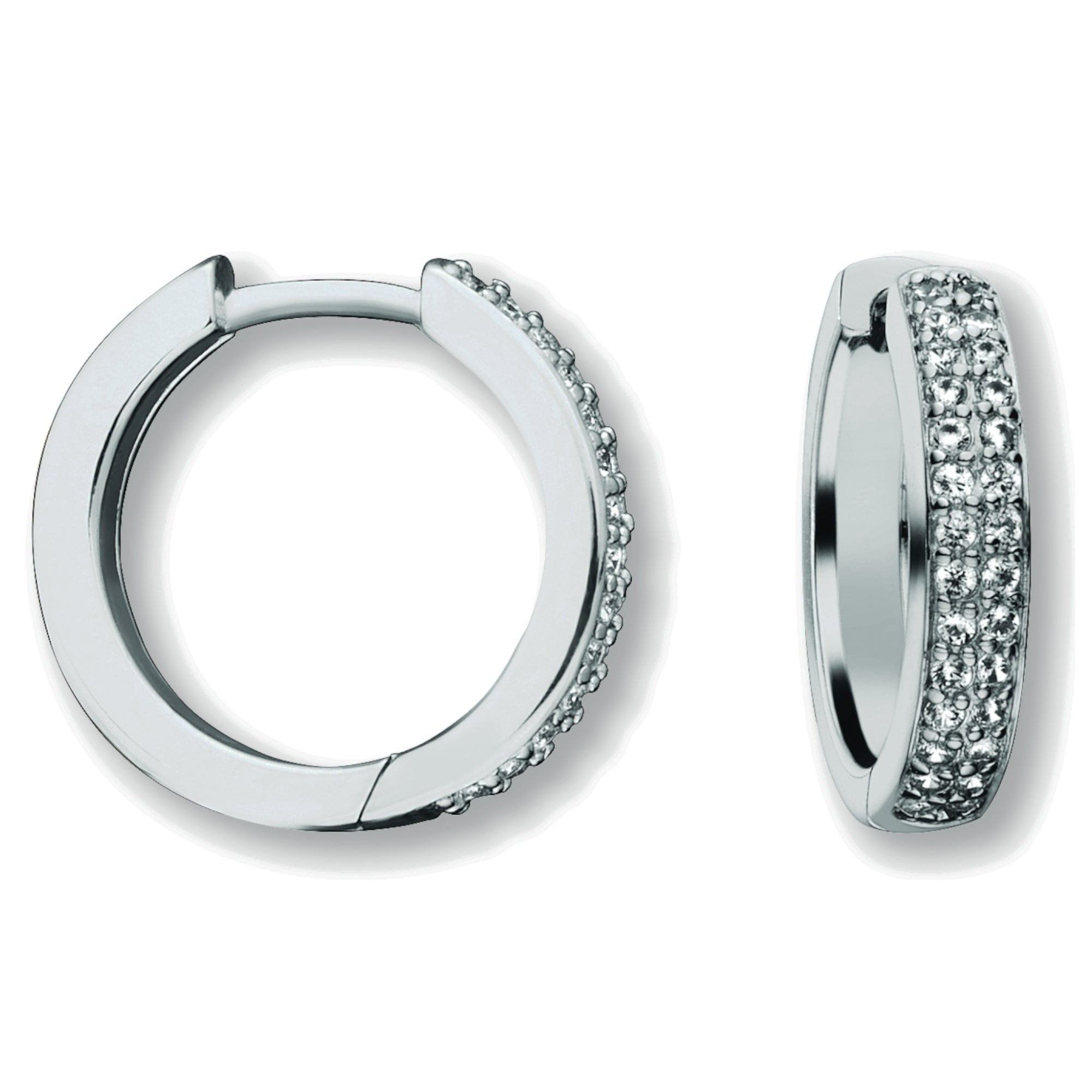 Zirkonia Ohrringe Creolen aus 925er Silber von ONE ELEMENT – Bild 1