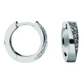 Zirkonia Ohrringe Creolen aus 925er Silber Ø 15,2 x 3,4 mm von ONE ELEMENT – Bild 1