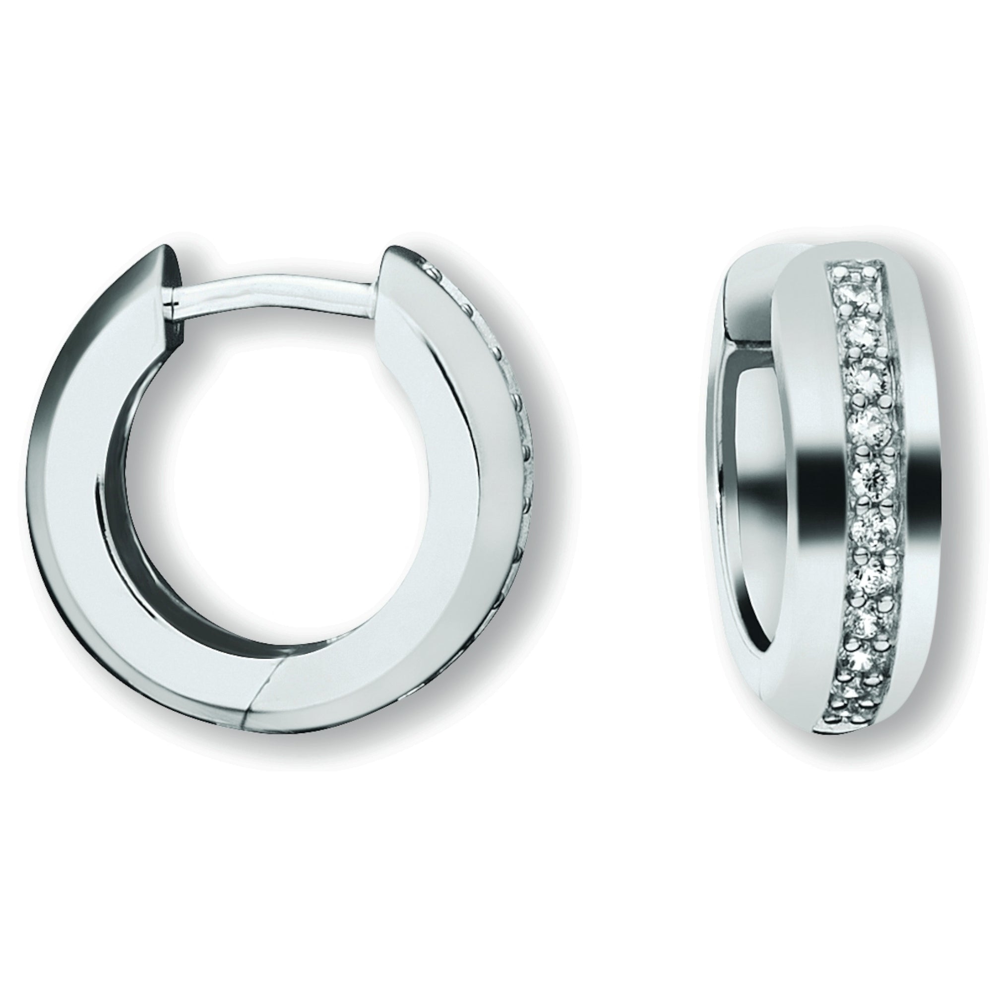 Zirkonia Ohrringe Creolen aus 925er Silber von ONE ELEMENT – Bild 1