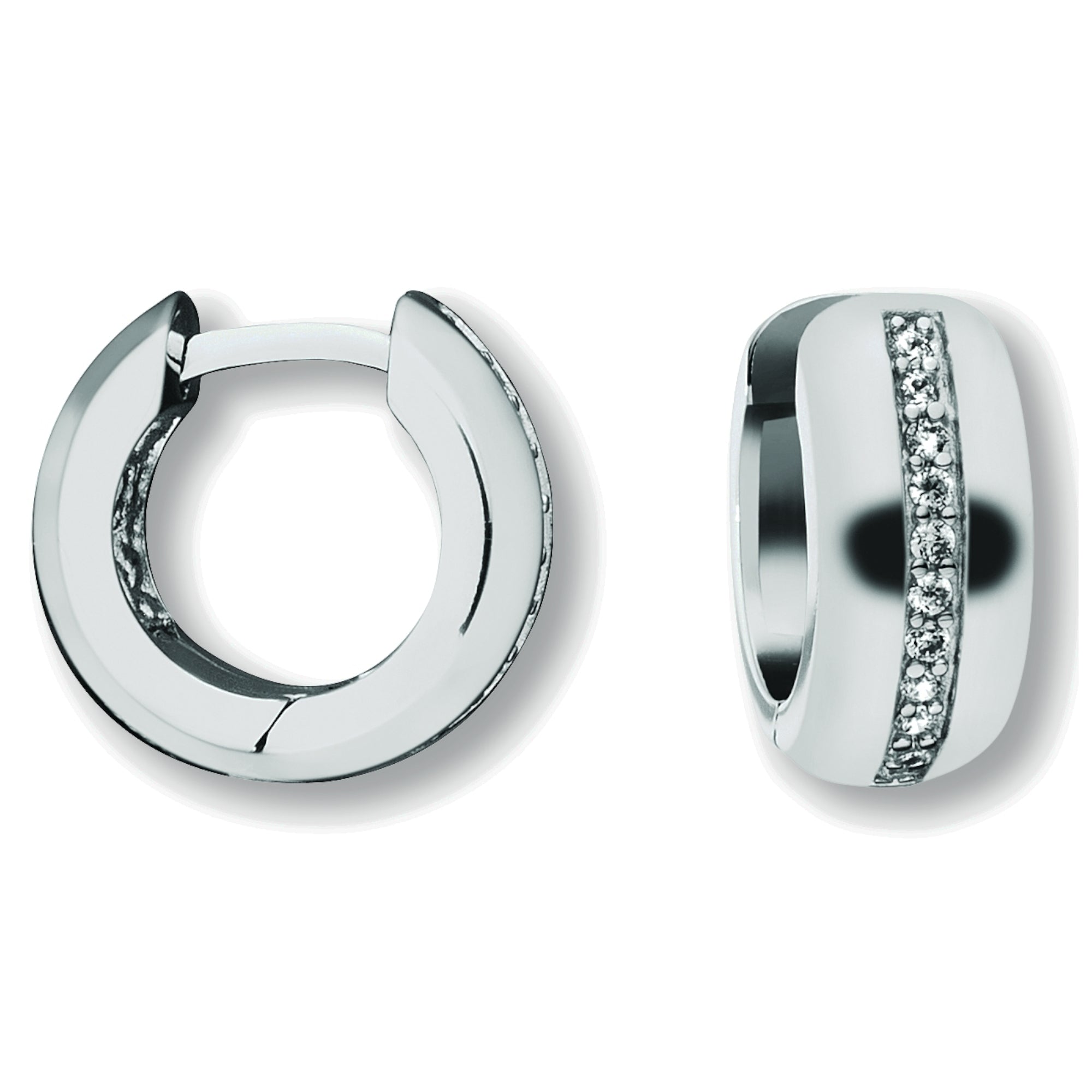 Zirkonia Ohrringe Creolen aus 925er Silber von ONE ELEMENT – Bild 1