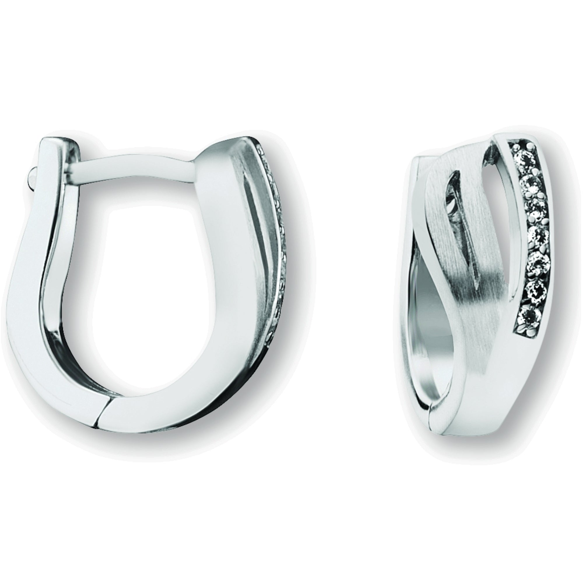 Zirkonia Ohrringe Creolen aus 925er Silber von ONE ELEMENT – Bild 1