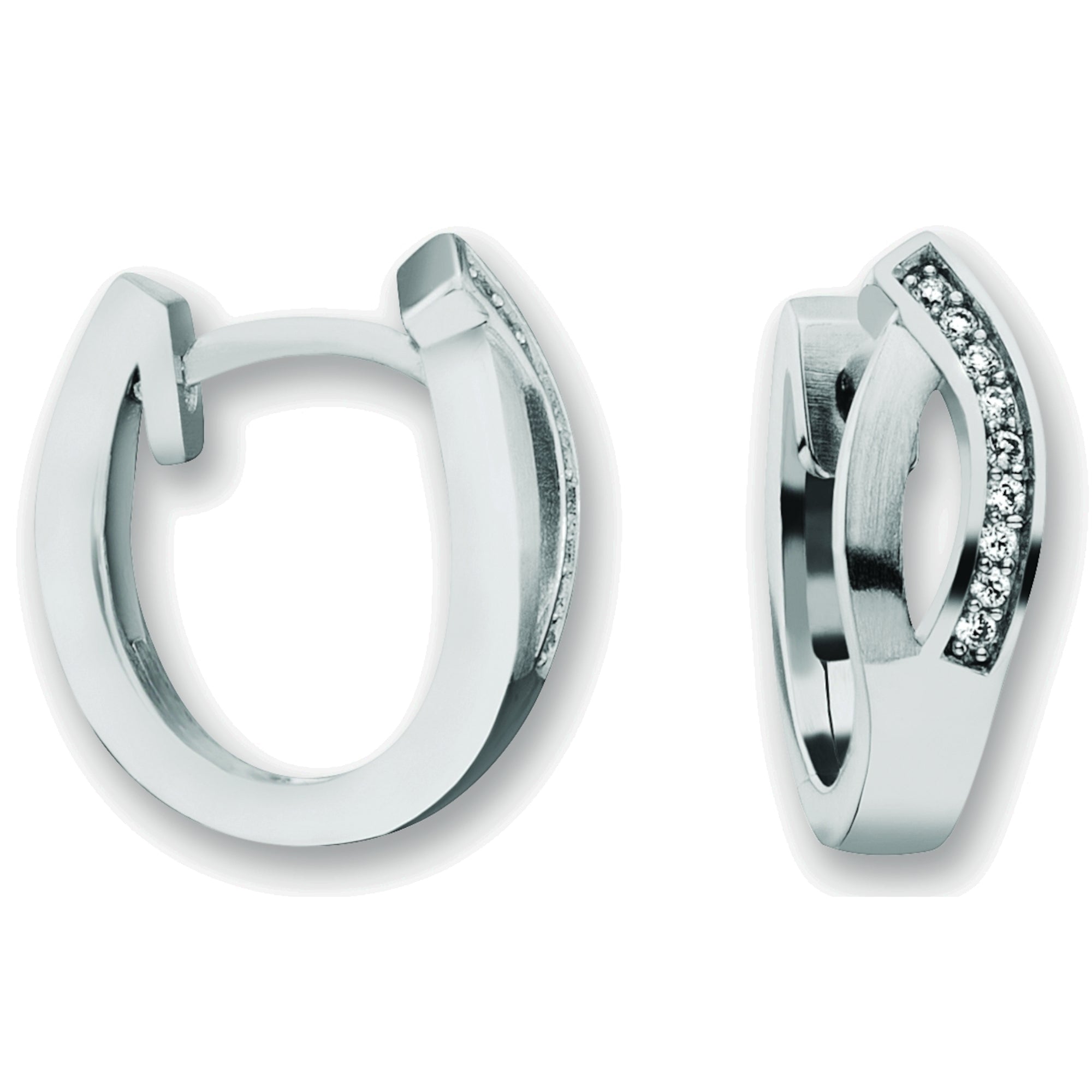 Zirkonia Ohrringe Creolen aus 925er Silber von ONE ELEMENT – Bild 1