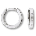 Zirkonia Ohrringe Creolen aus 925er Silber Ø 12,0 x 1,9 mm von ONE ELEMENT – Bild 1