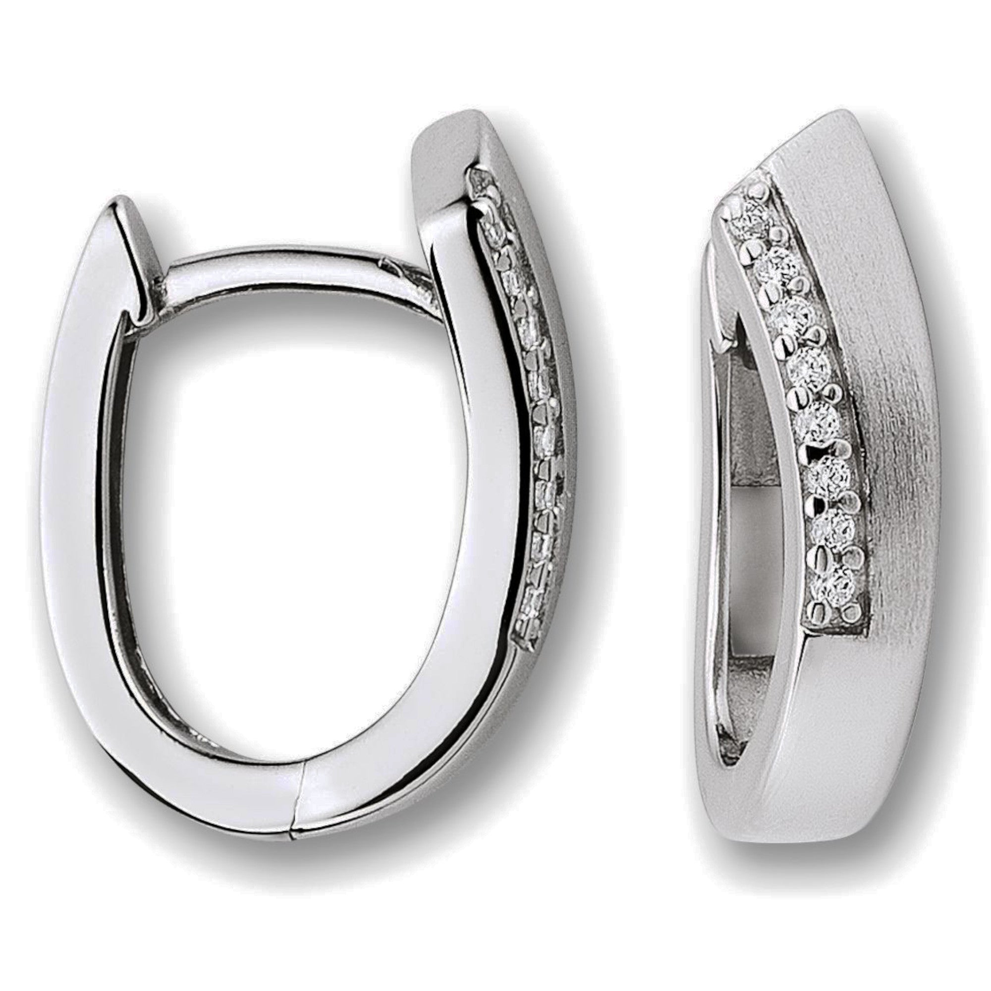 Zirkonia Ohrringe Creolen aus 925er Silber von ONE ELEMENT – Bild 1