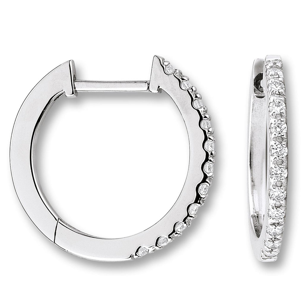 Zirkonia Ohrringe Creolen aus 925er Silber von ONE ELEMENT – Bild 1