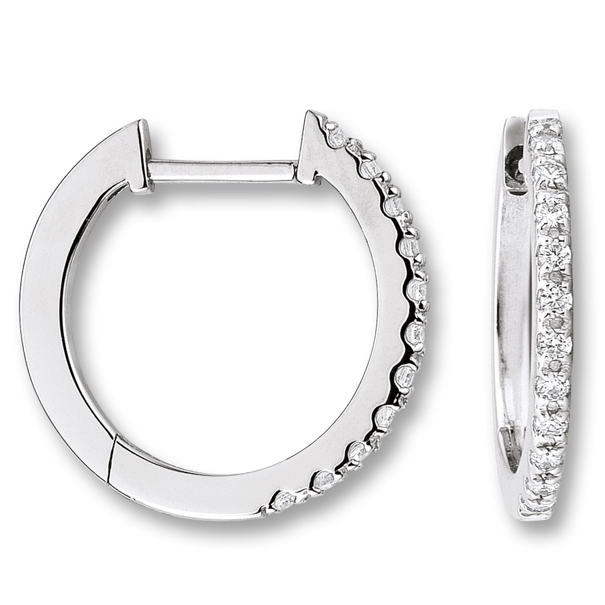 Zirkonia Ohrringe Creolen aus 925er Silber von ONE ELEMENT – Bild 1