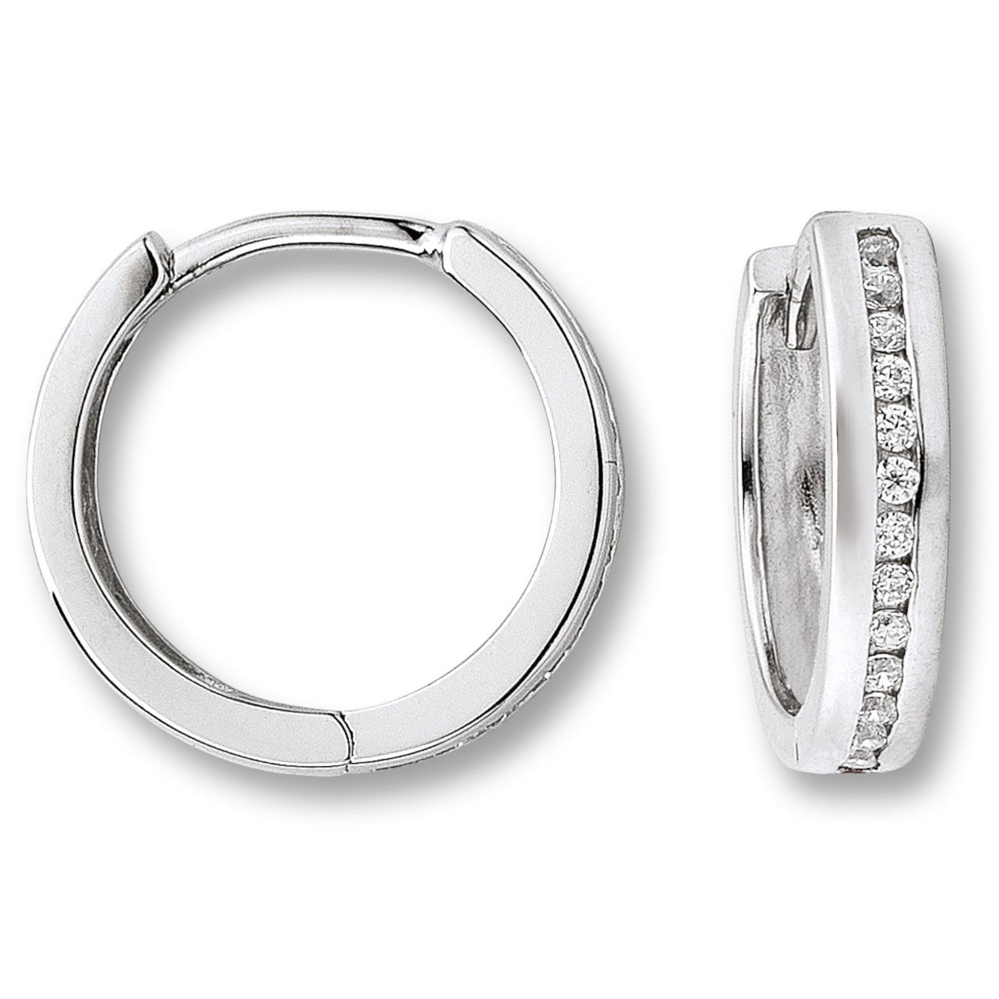 Zirkonia Ohrringe Creolen aus 925er Silber von ONE ELEMENT – Bild 1