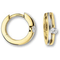 Zirkonia Ohrringe Creolen aus 333er Gelbgold von ONE ELEMENT – Bild 1