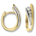 Zirkonia Ohrringe Creolen aus 333er Gelbgold von ONE ELEMENT – Bild 1