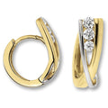 Zirkonia Ohrringe Creolen aus 333er Gelbgold von ONE ELEMENT – Bild 1
