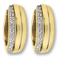 Zirkonia Ohrringe Creolen aus 333er Gelbgold von ONE ELEMENT – Bild 1