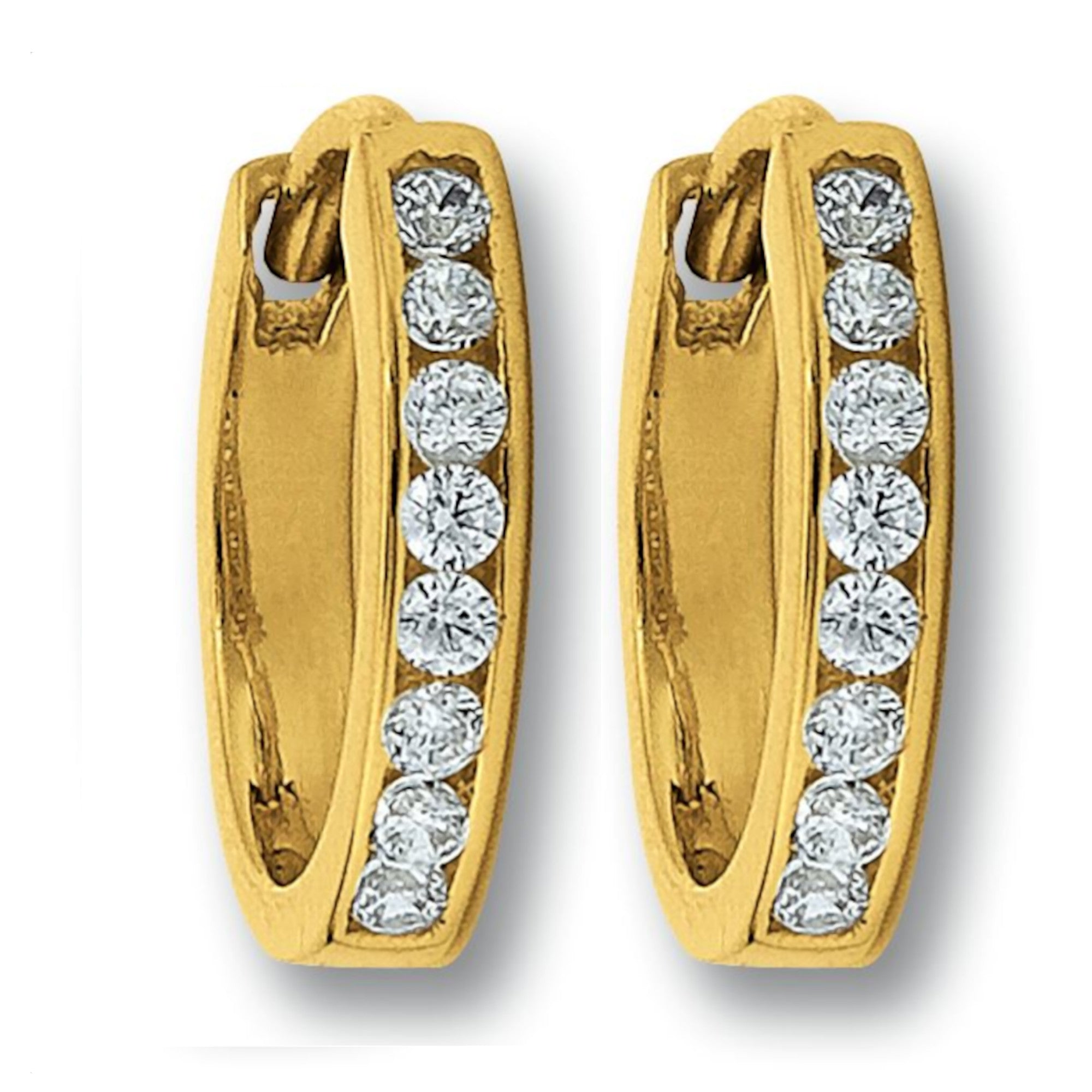 Creolen aus 333er Gelbgold mit Zirkonia von ONE ELEMENT