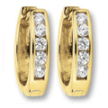 Zirkonia Ohrringe Creolen aus 333er Gelbgold von ONE ELEMENT – Bild 1