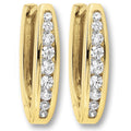 Zirkonia Ohrringe Creolen aus 333er Gelbgold von ONE ELEMENT – Bild 1