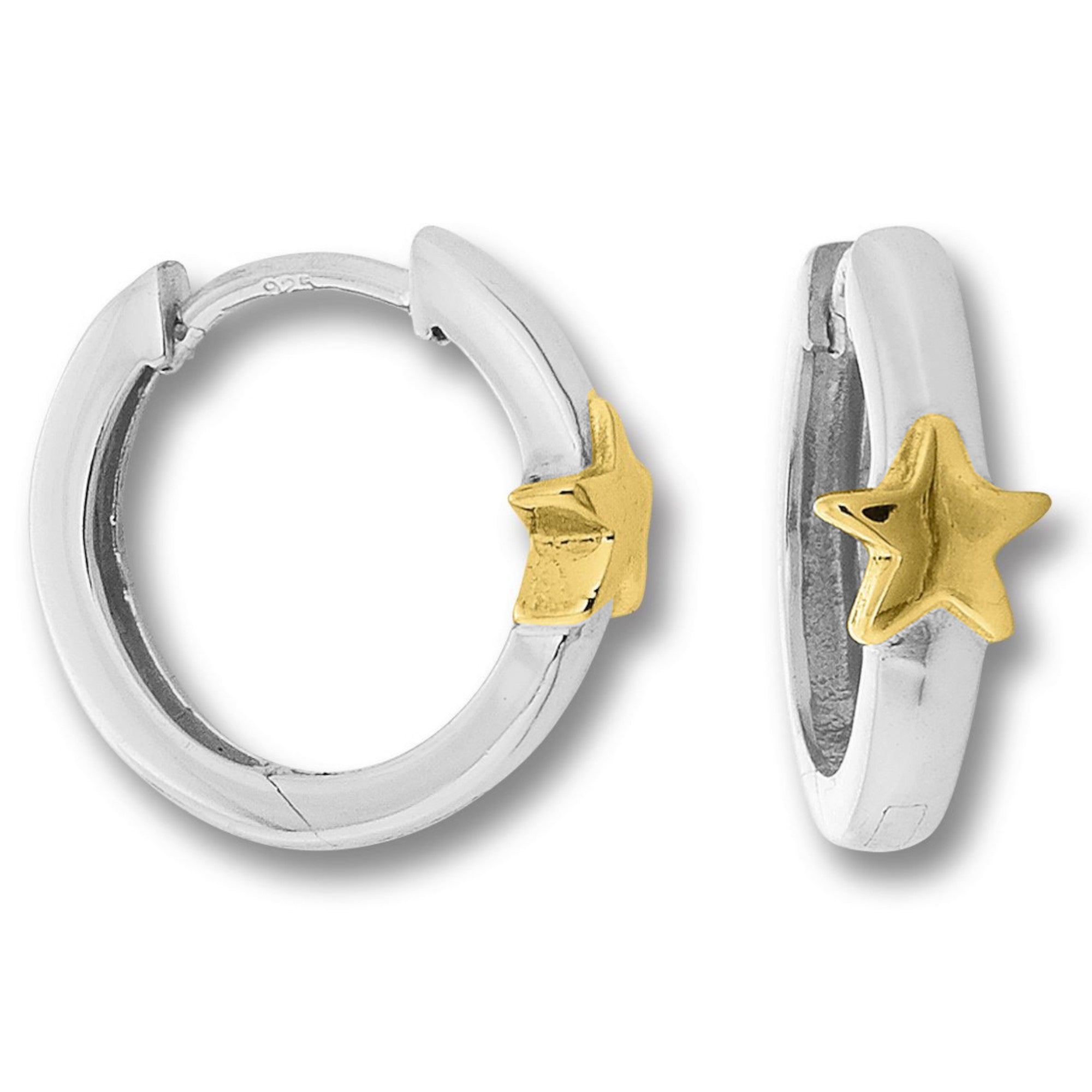 Stern Ohrringe Creolen aus 925er Silber von ONE ELEMENT – Bild 1