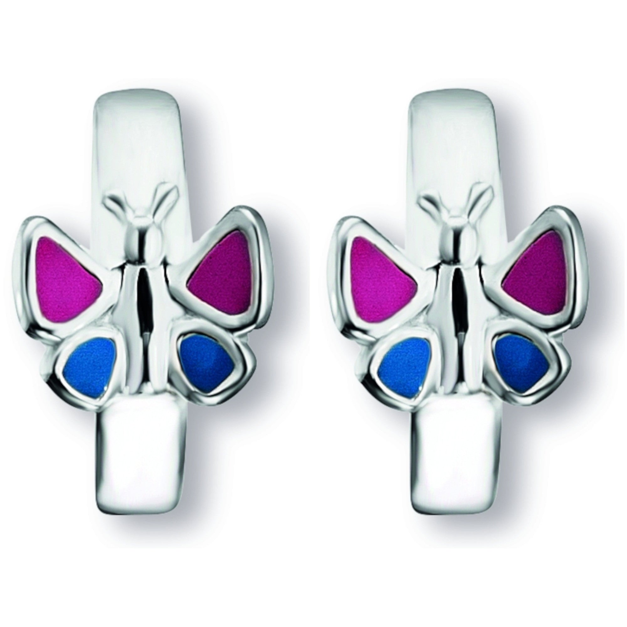 Schmetterling Ohrringe Creolen aus 925er Silber von ONE ELEMENT – Bild 1