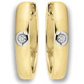 0.02 ct Diamant Brillant Ohrringe Creolen aus 585er Gelbgold von ONE ELEMENT – Bild 1