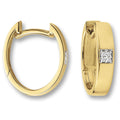 0.03 ct Diamant Brillant Ohrringe Creolen aus 585er Gelbgold von ONE ELEMENT – Bild 1