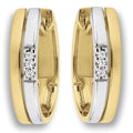 0.03 ct Diamant Brillant Ohrringe Creolen aus 585er Gelbgold von ONE ELEMENT – Bild 1