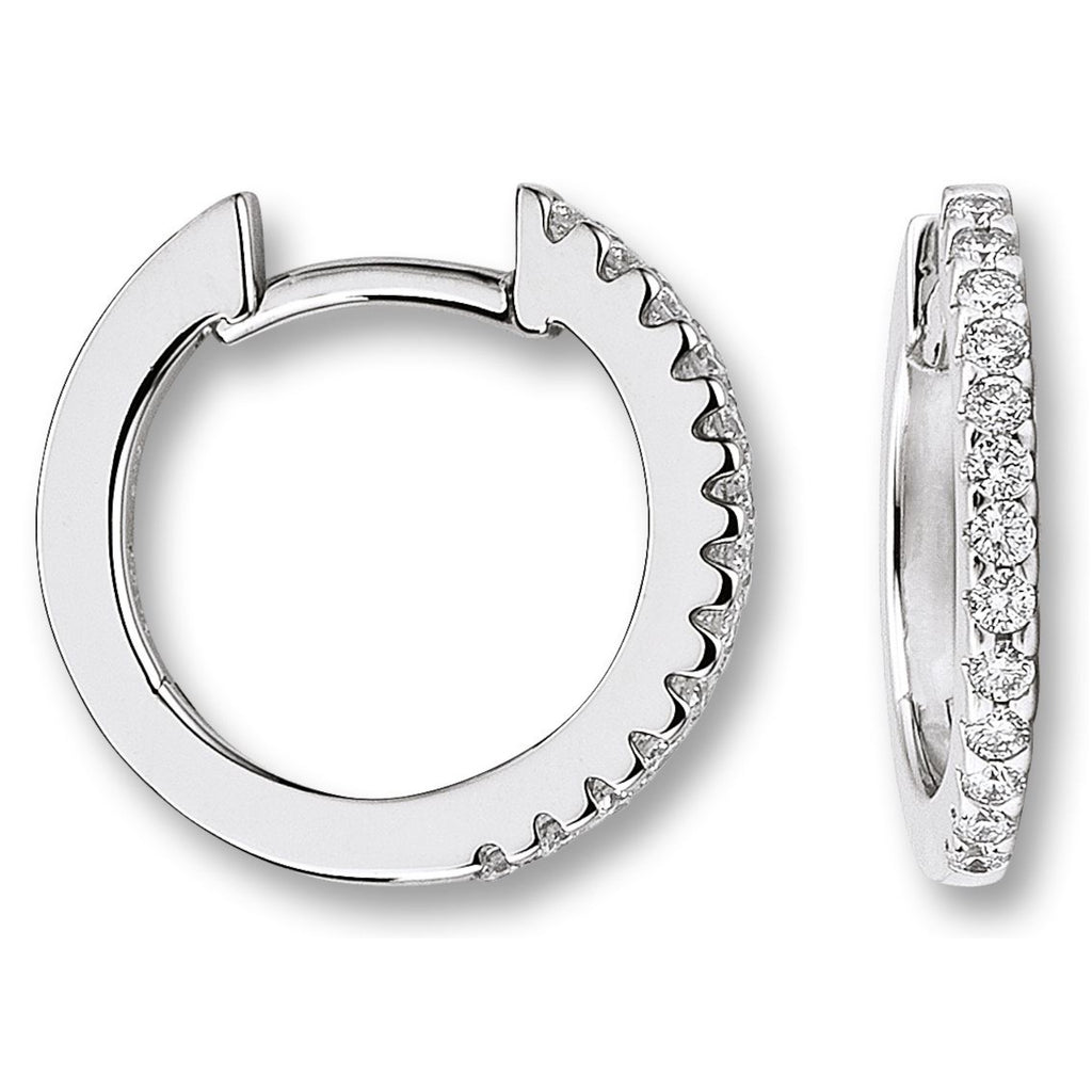 0.25 ct Diamant Brillant Ohrringe Creolen keine von ONE ELEMENT – Bild 1